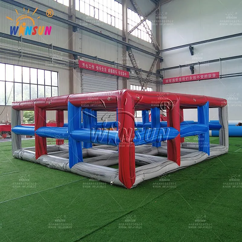 Inflatable 9 Square In The Air Interactive Game