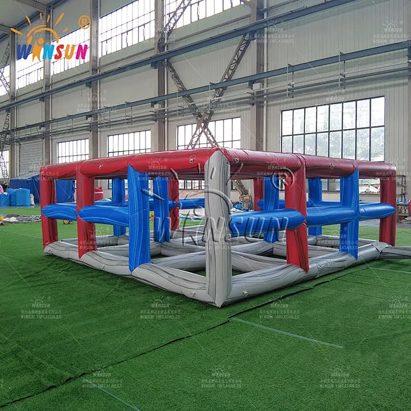Inflatable 9 Square In The Air Interactive Game